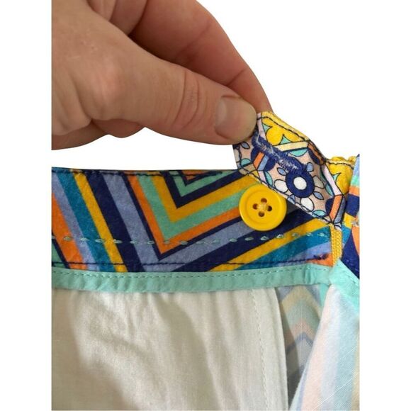 Maeve High Rise Relaxed Shorts size 8 Multicolor Abstract Geometric - Picture 11 of 12